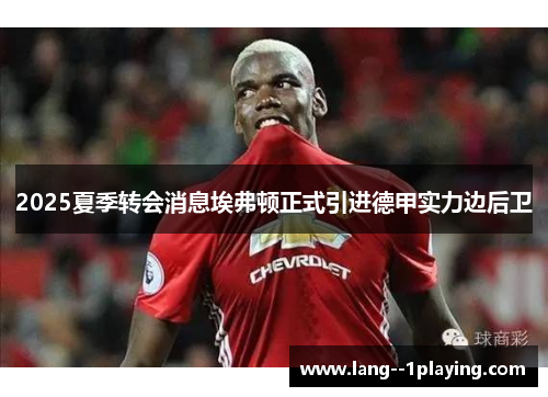2025夏季转会消息埃弗顿正式引进德甲实力边后卫 2025夏季转会消息埃弗顿正式引进德甲实力边后卫
